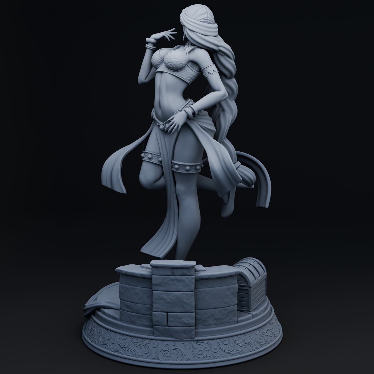 Jade Courtesan resin figure