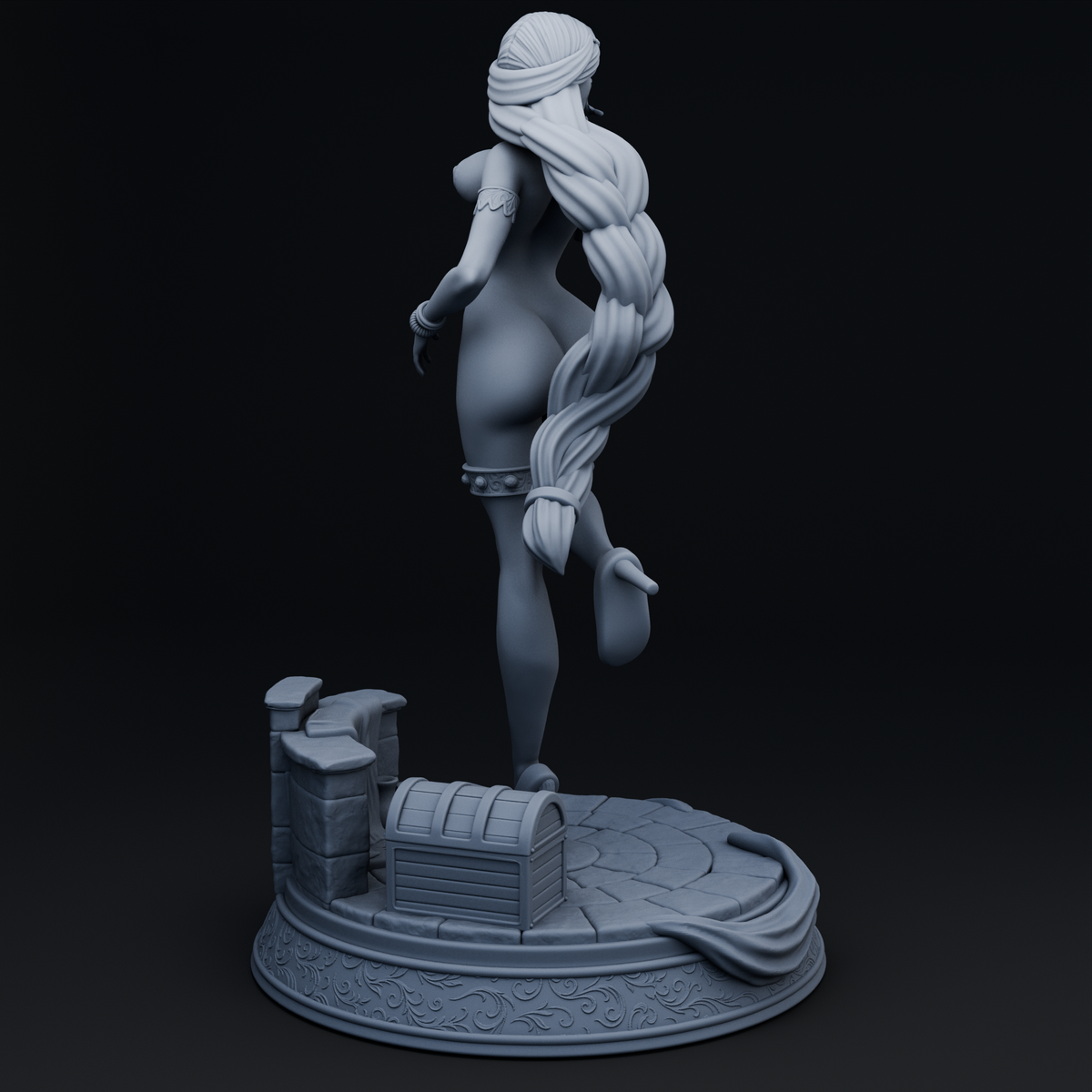Jade Courtesan resin figure