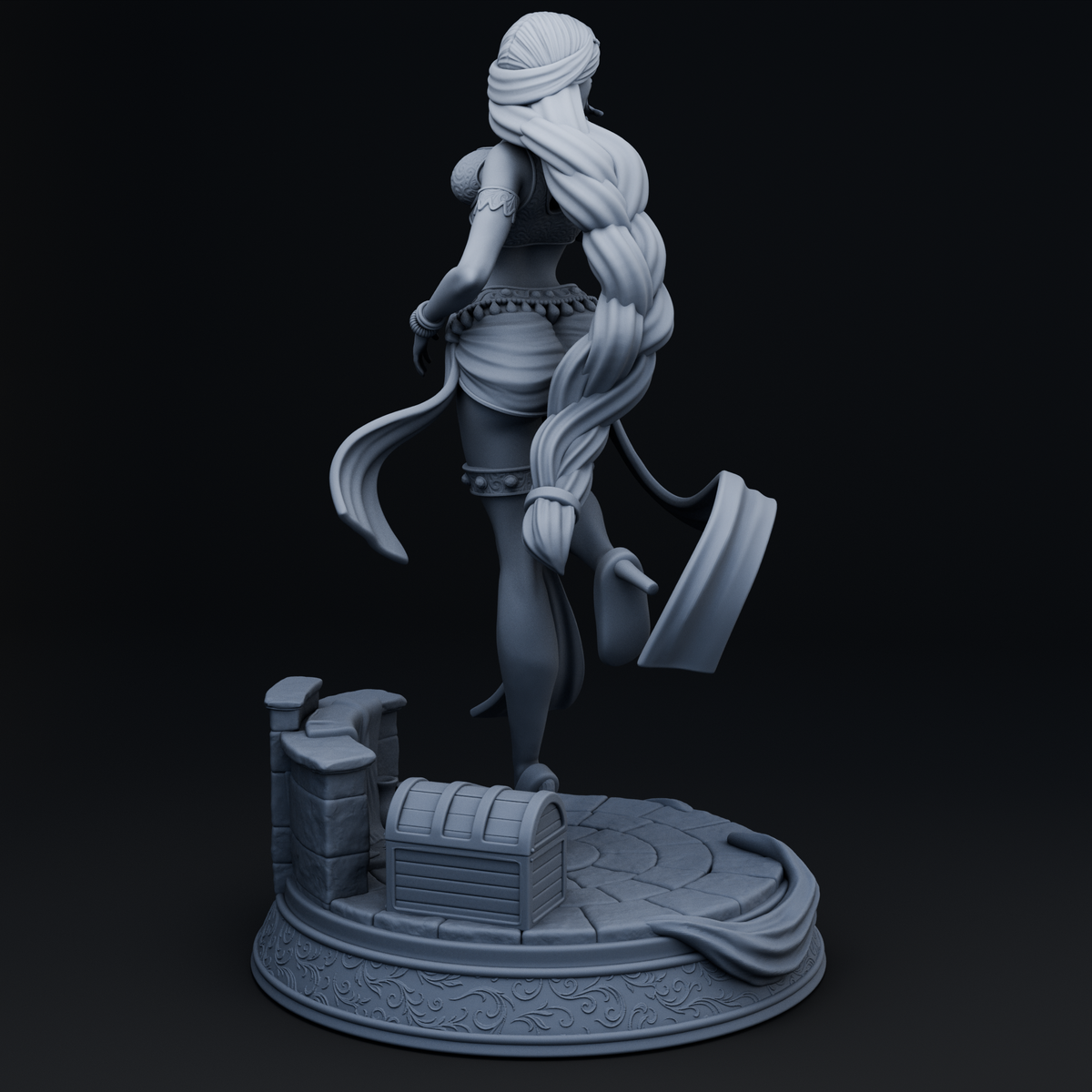 Jade Courtesan resin figure