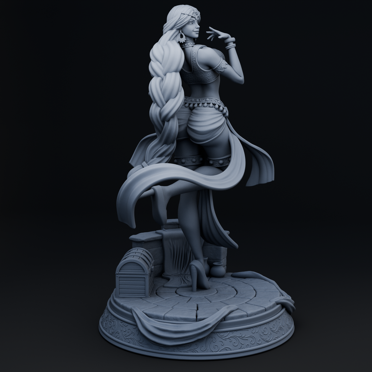 Jade Courtesan resin figure