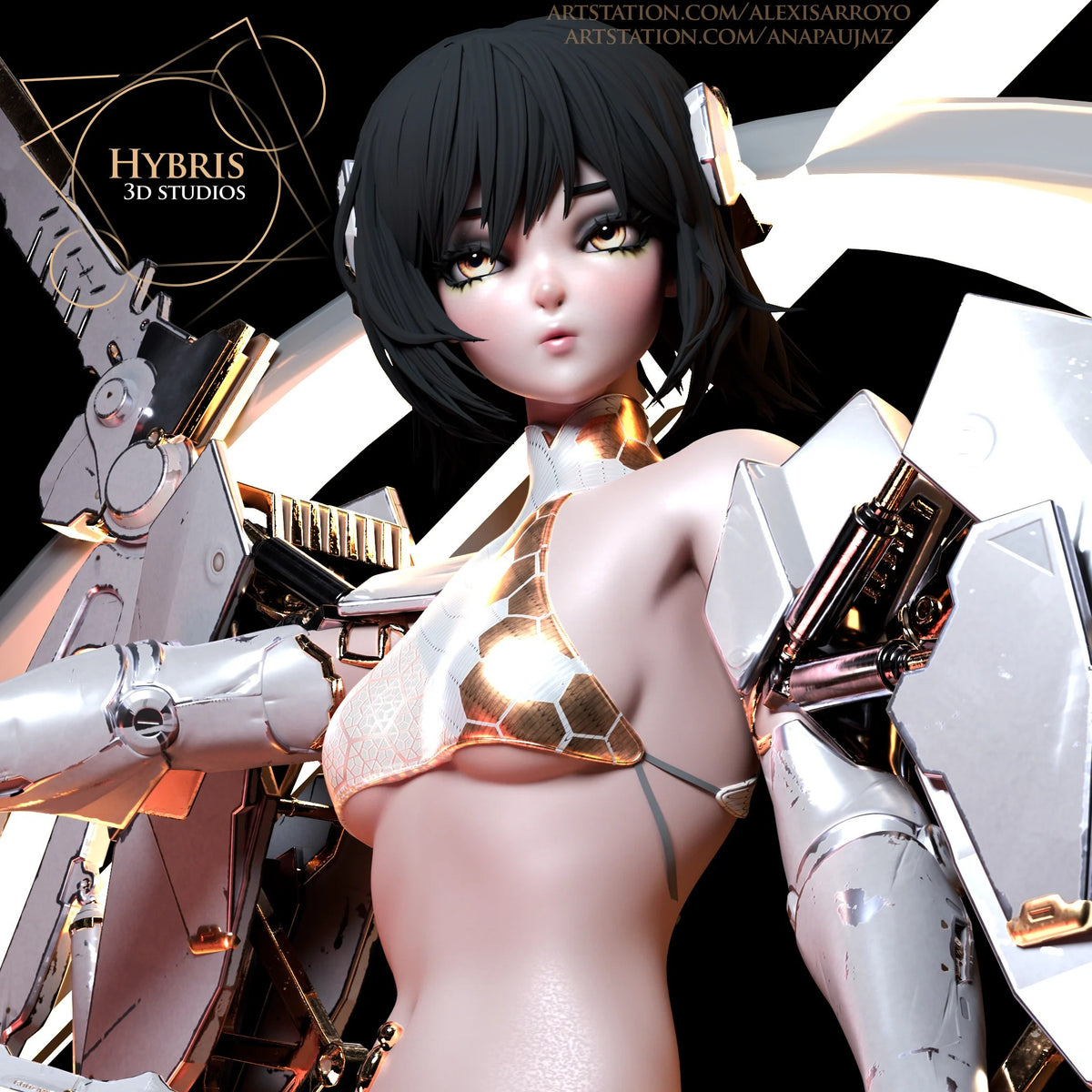 Snow resin figure