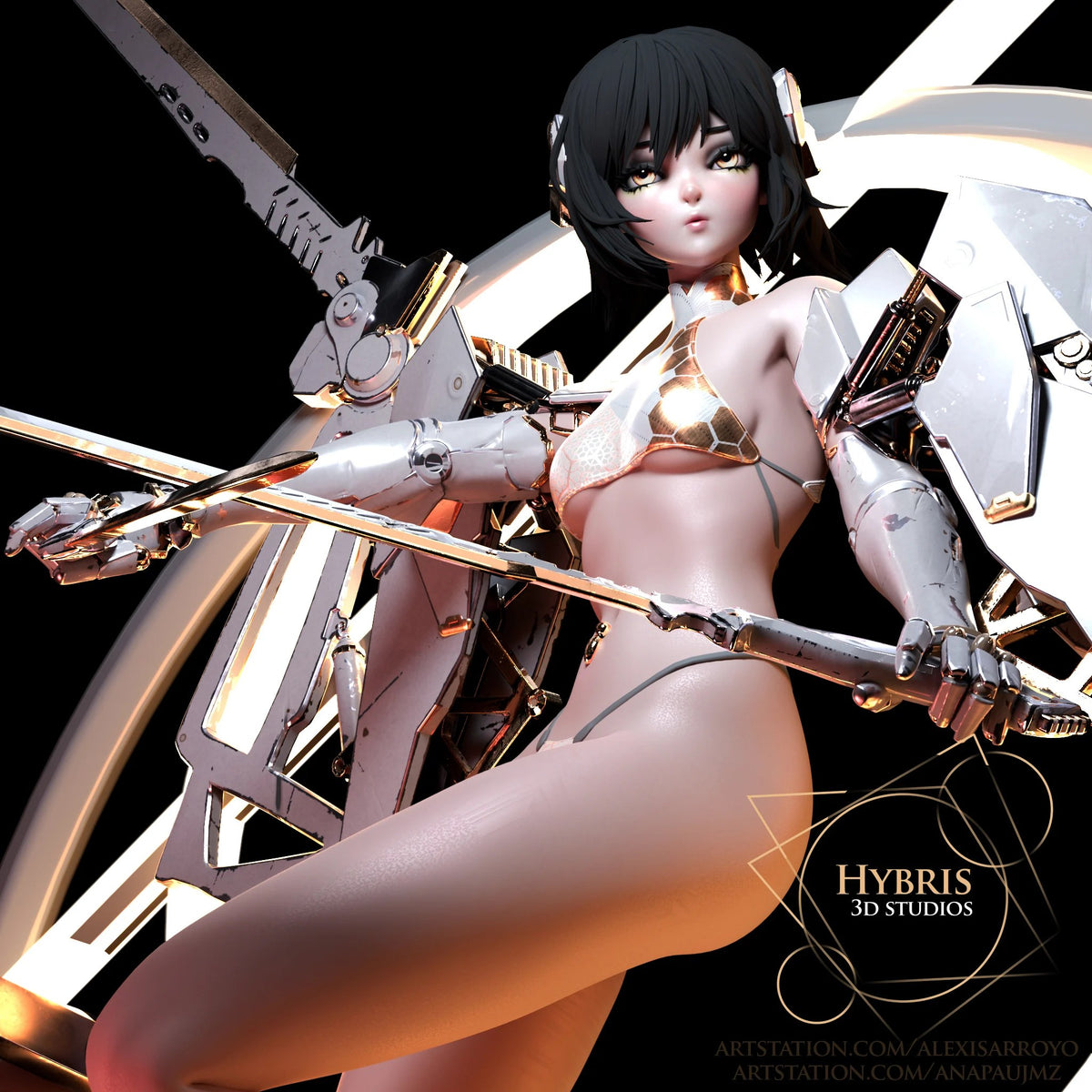 Snow resin figure