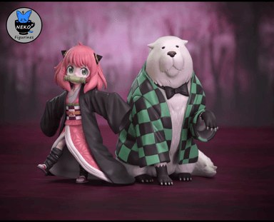 Anya Forger x Demon Slayer resin figure