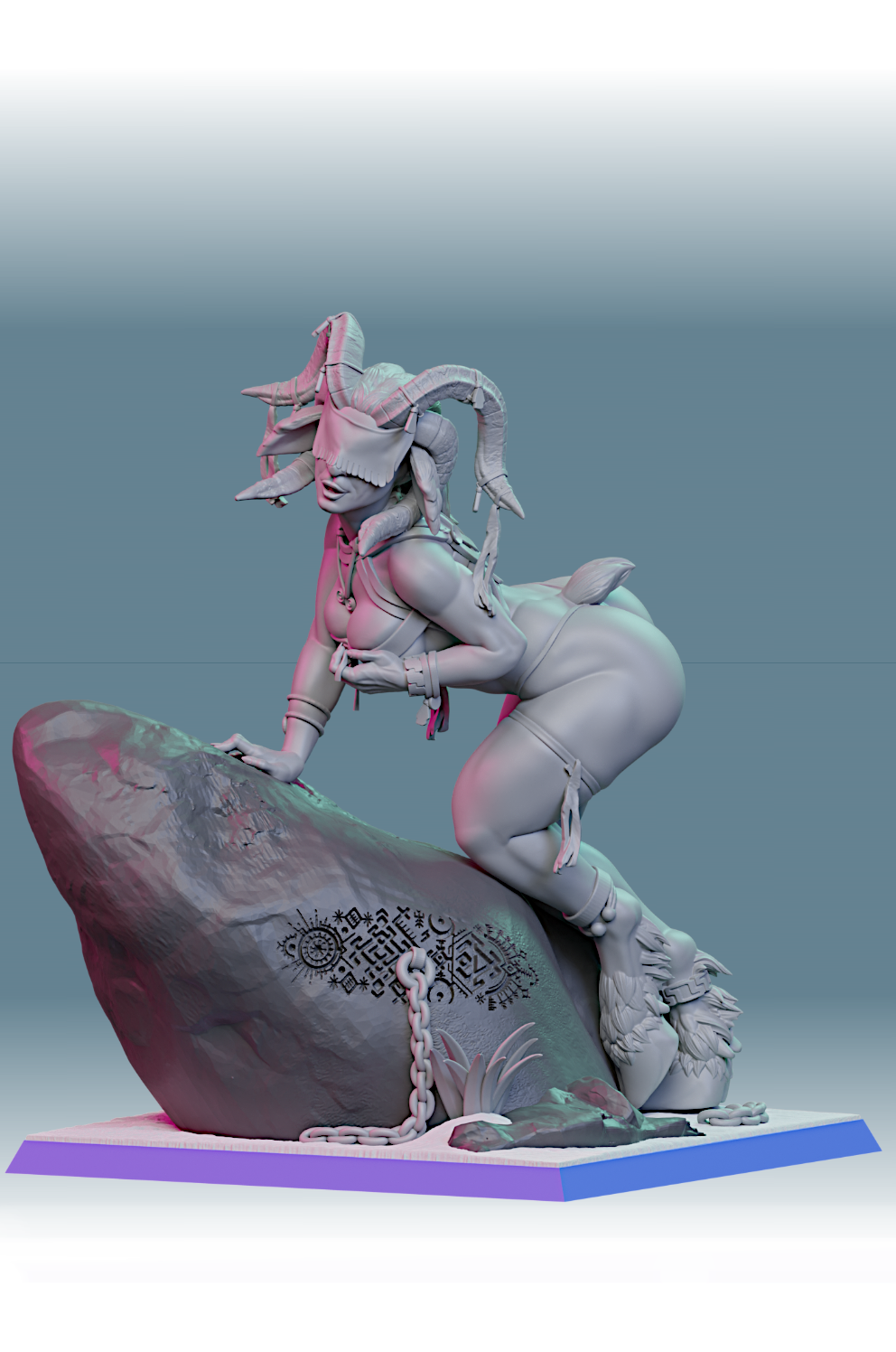 Fomorian Oracle Pinup resin figure