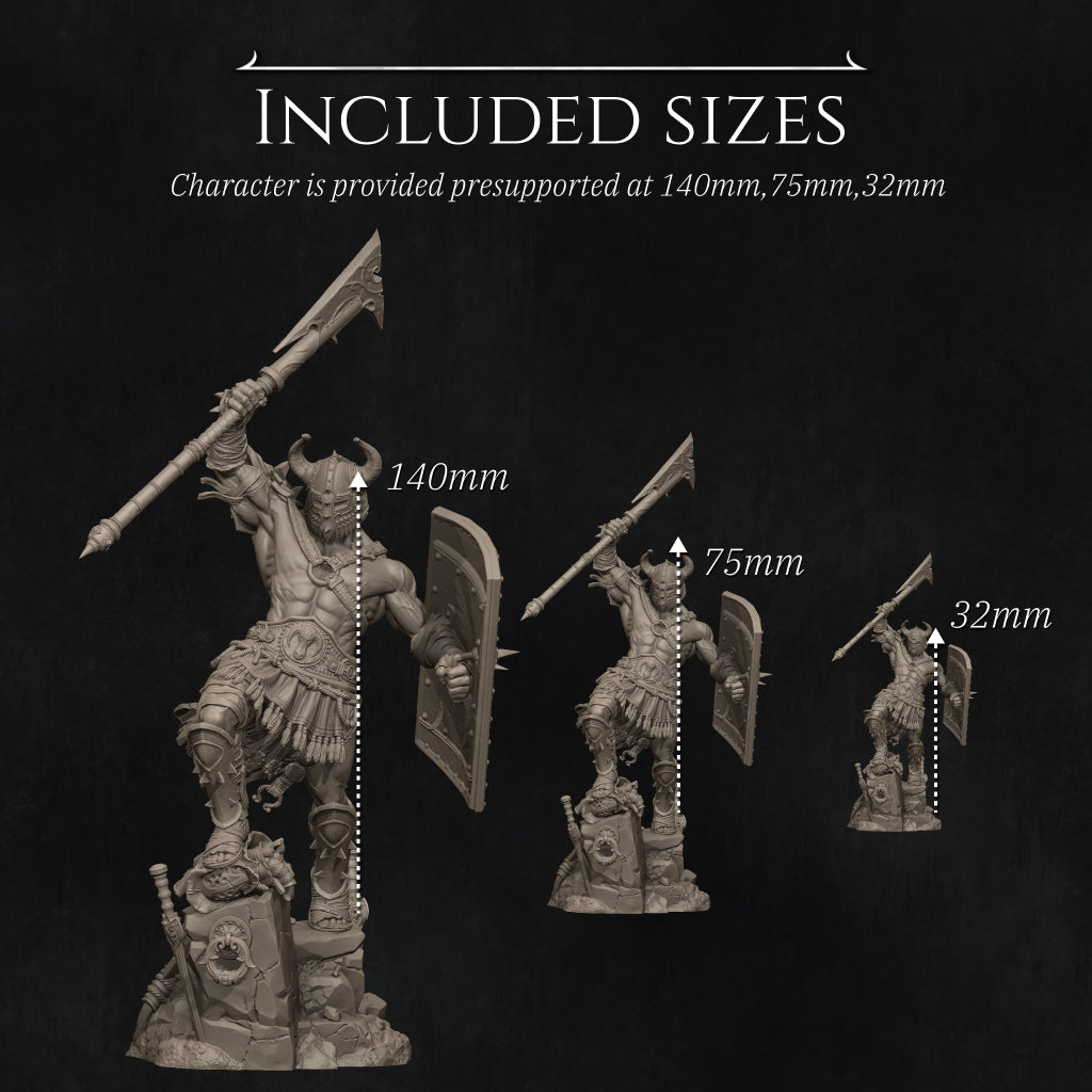 Gladiator Brute | 32mm–140mm | 3D Printed Figure | Art Piece | Nerikson | Nerdy Creations