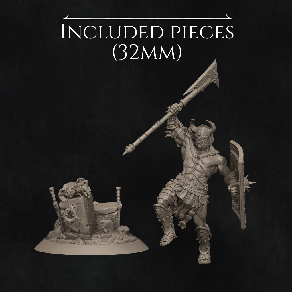 Gladiator Brute | 32mm–140mm | 3D Printed Figure | Art Piece | Nerikson | Nerdy Creations
