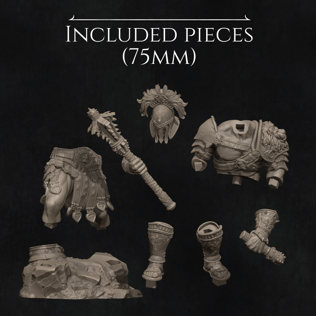 Gladiator Skullcrusher | 32mm–140mm | 3D Printed Figure | Art Piece | Nerikson | Nerdy Creations