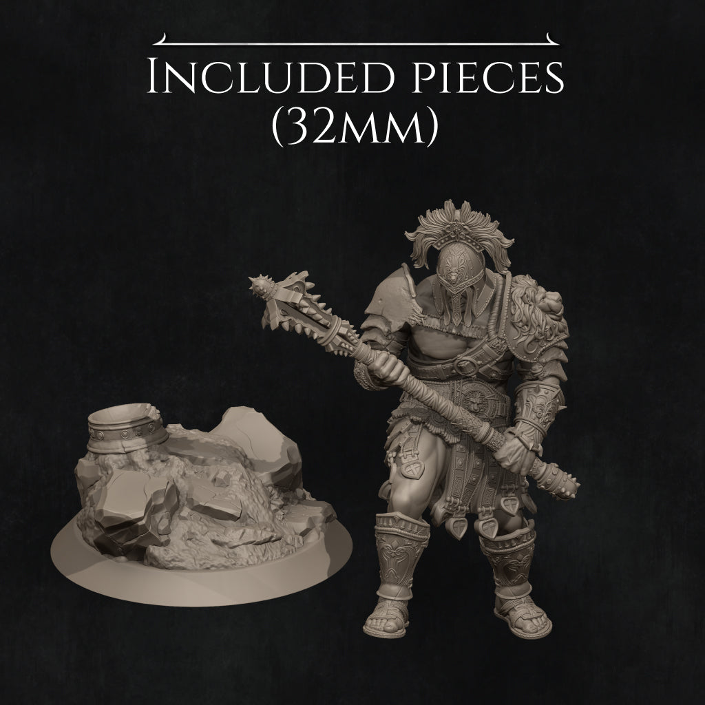 Gladiator Skullcrusher | 32mm–140mm | 3D Printed Figure | Art Piece | Nerikson | Nerdy Creations