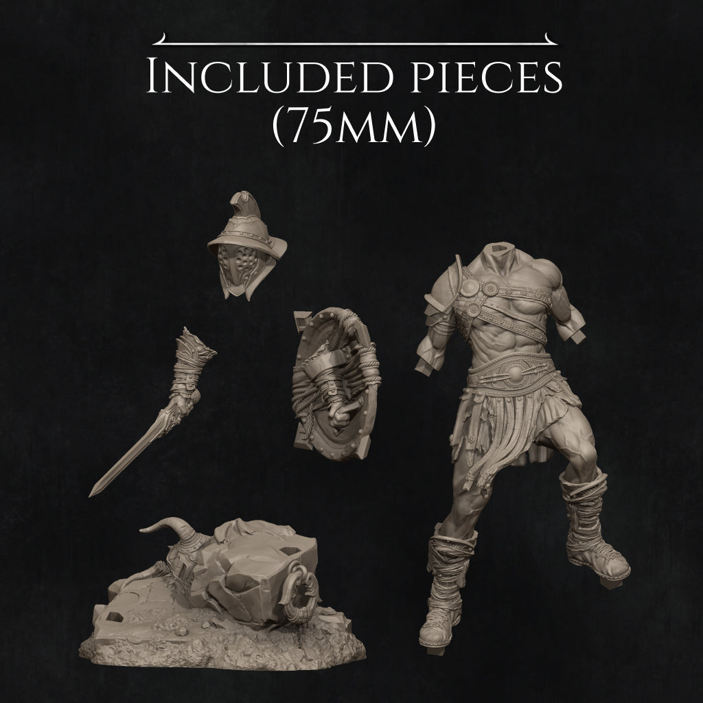 Gladiator Swordsman | 32mm–140mm | 3D Printed Figure | Art Piece | Nerikson | Nerdy Creations