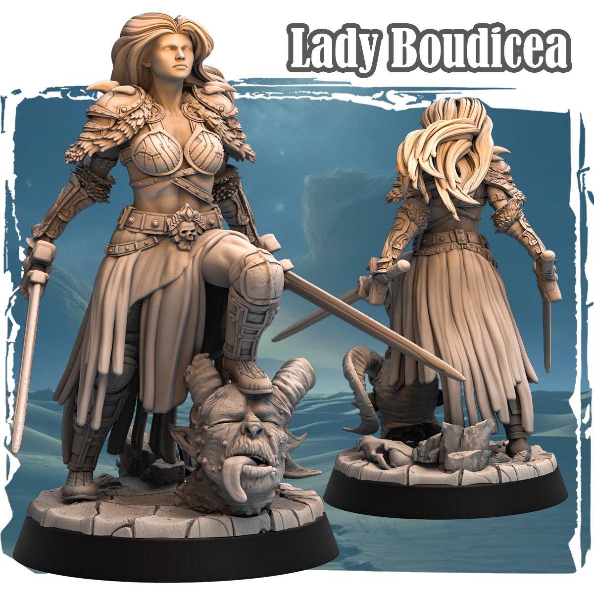 Lady Baudicea resin figure
