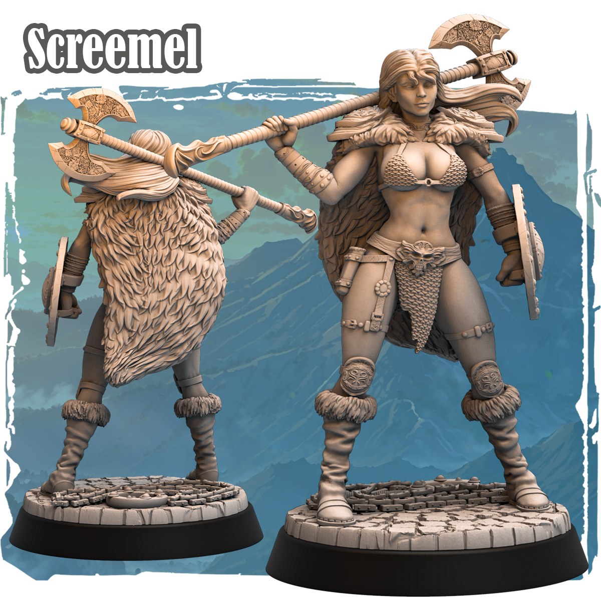 Screemel resin figure