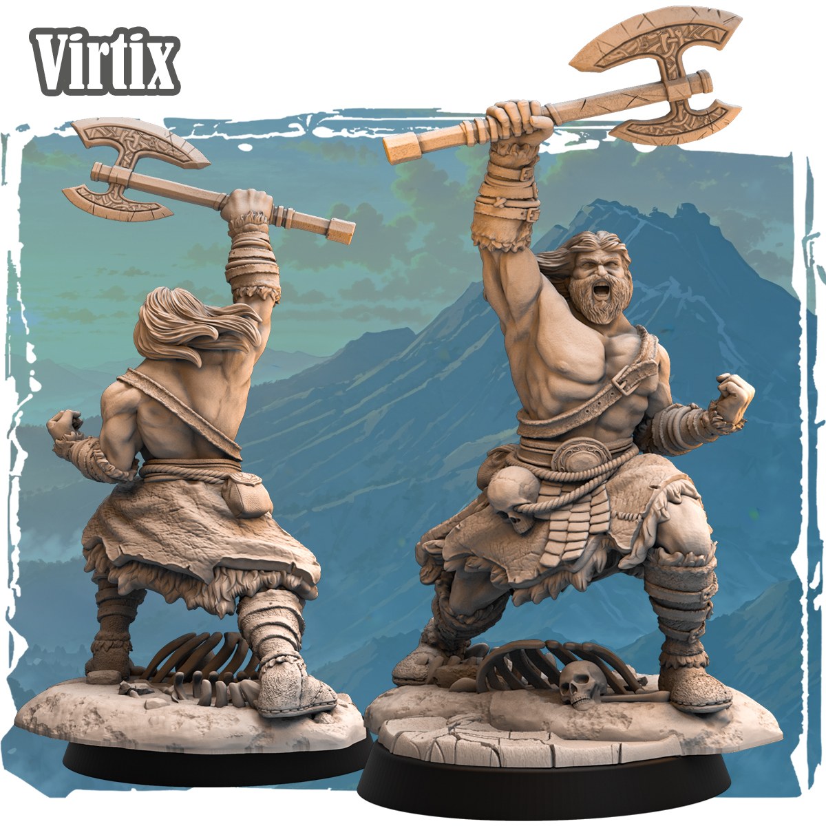 Virtix Barbarian Warrior resin figure
