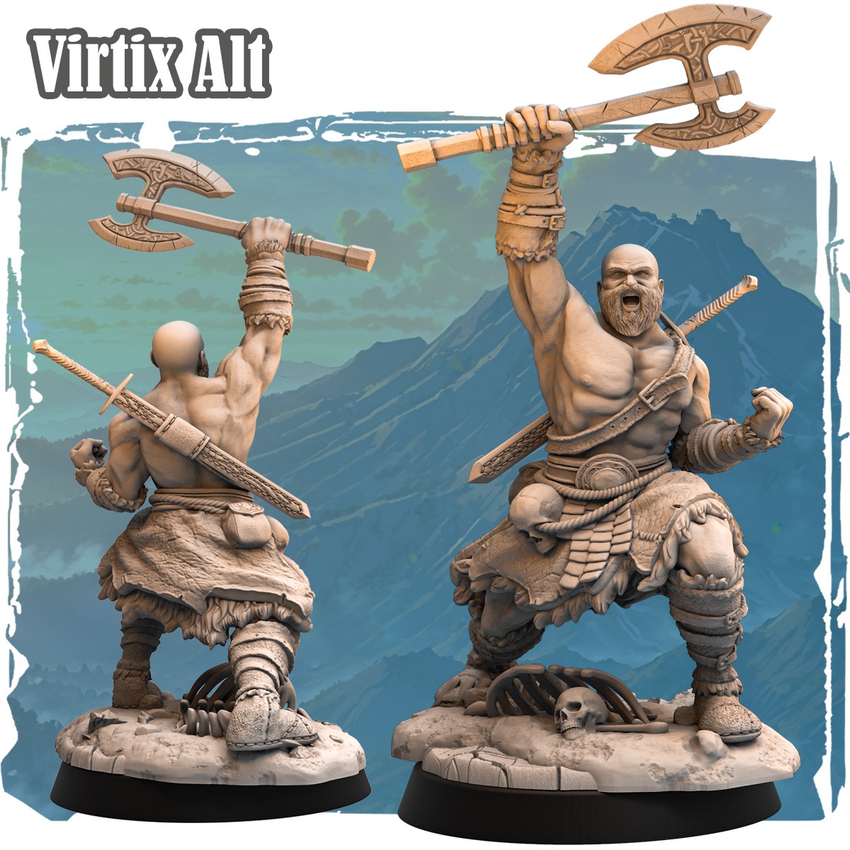 Virtix Barbarian Warrior resin figure