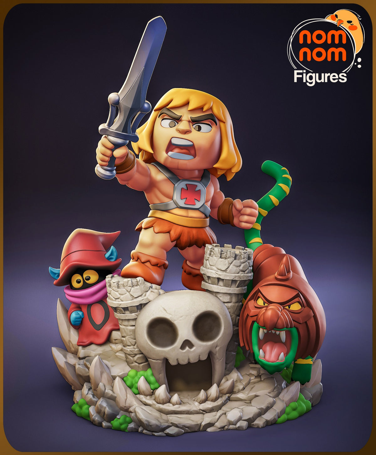 Chibi He-Man resin figure