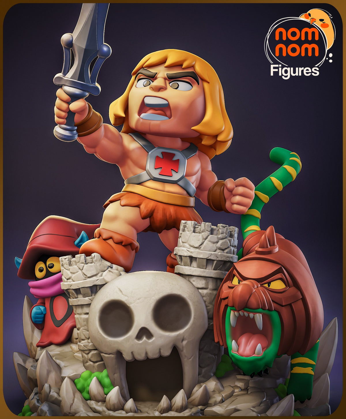 Chibi He-Man resin figure