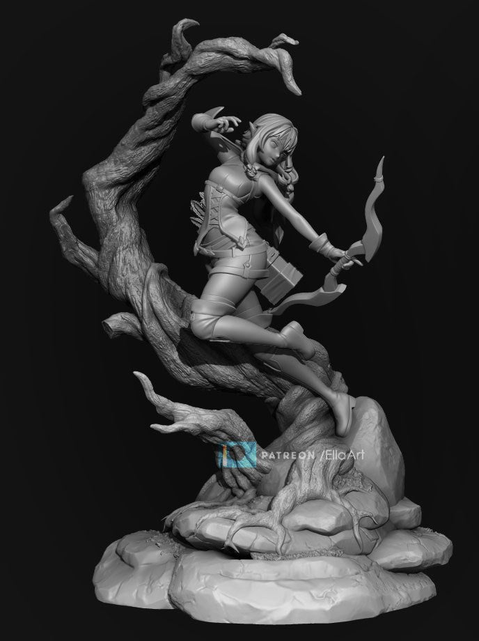 High Elf Archer resin figure