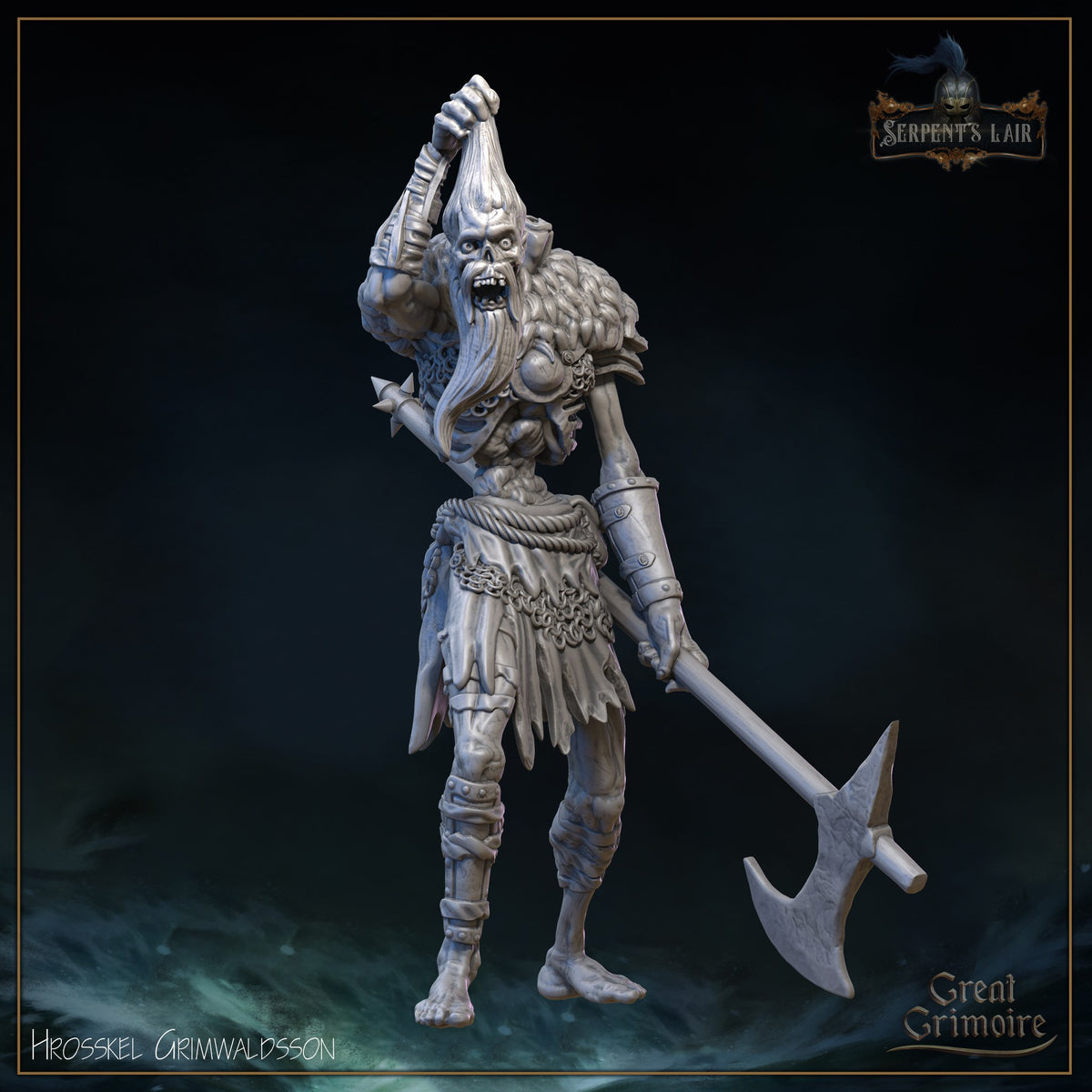 Hrosskel Grimwaldsson resin figure