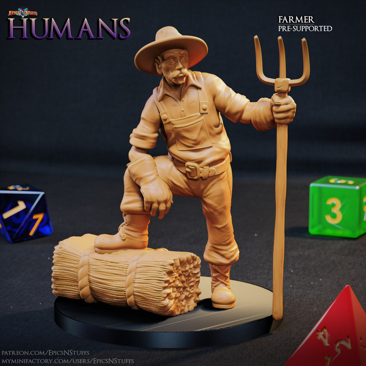 Human Farmer resin figure