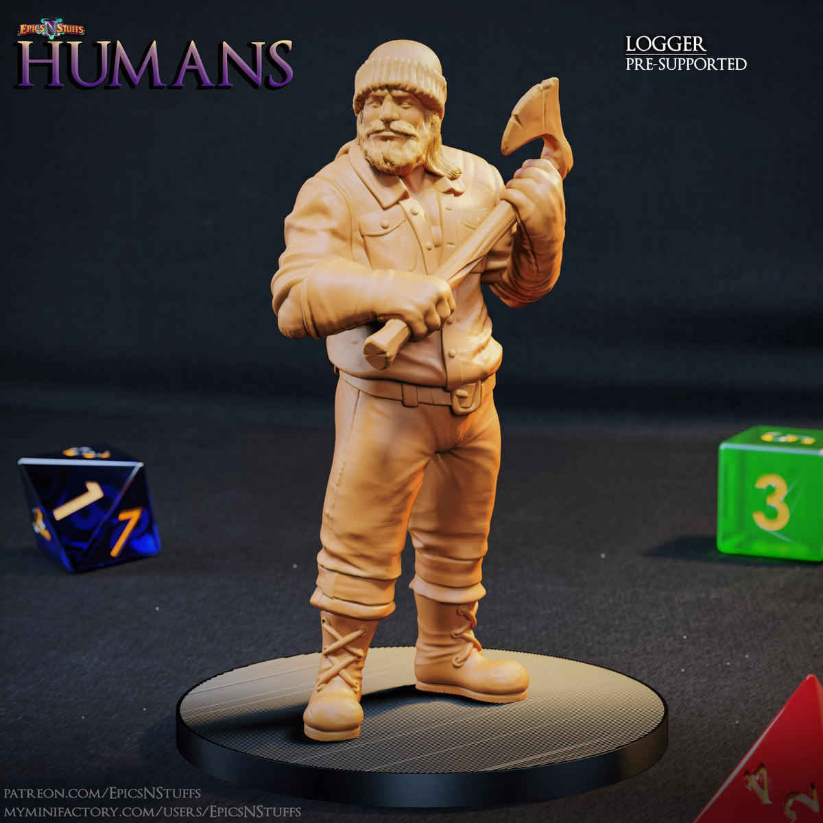 Human Logger resin figure