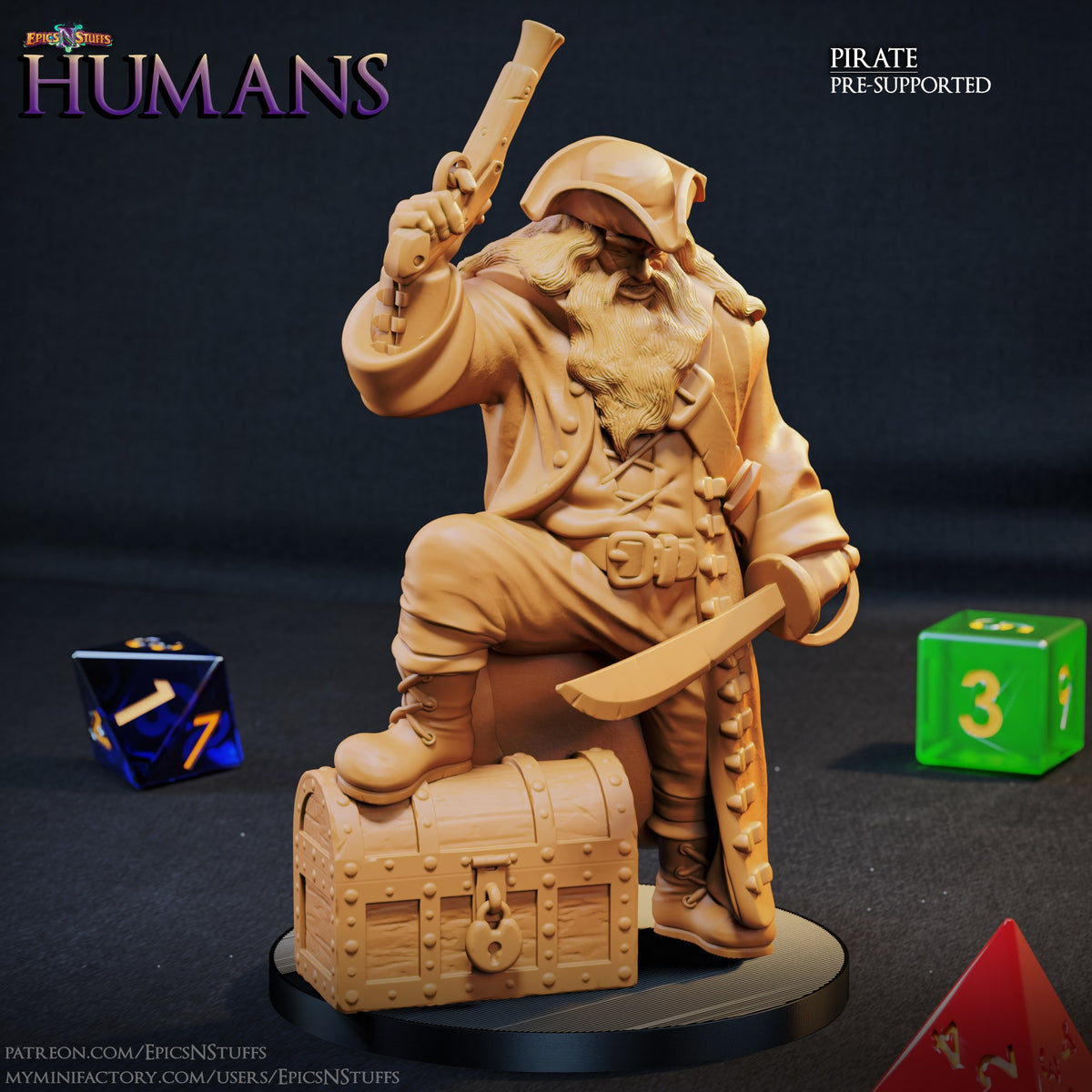 Human Pirate resin figure