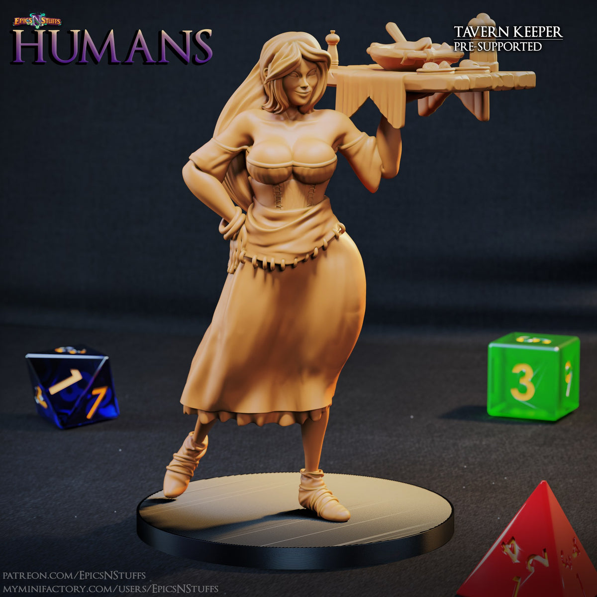Human Tavern Keeper resin figure
