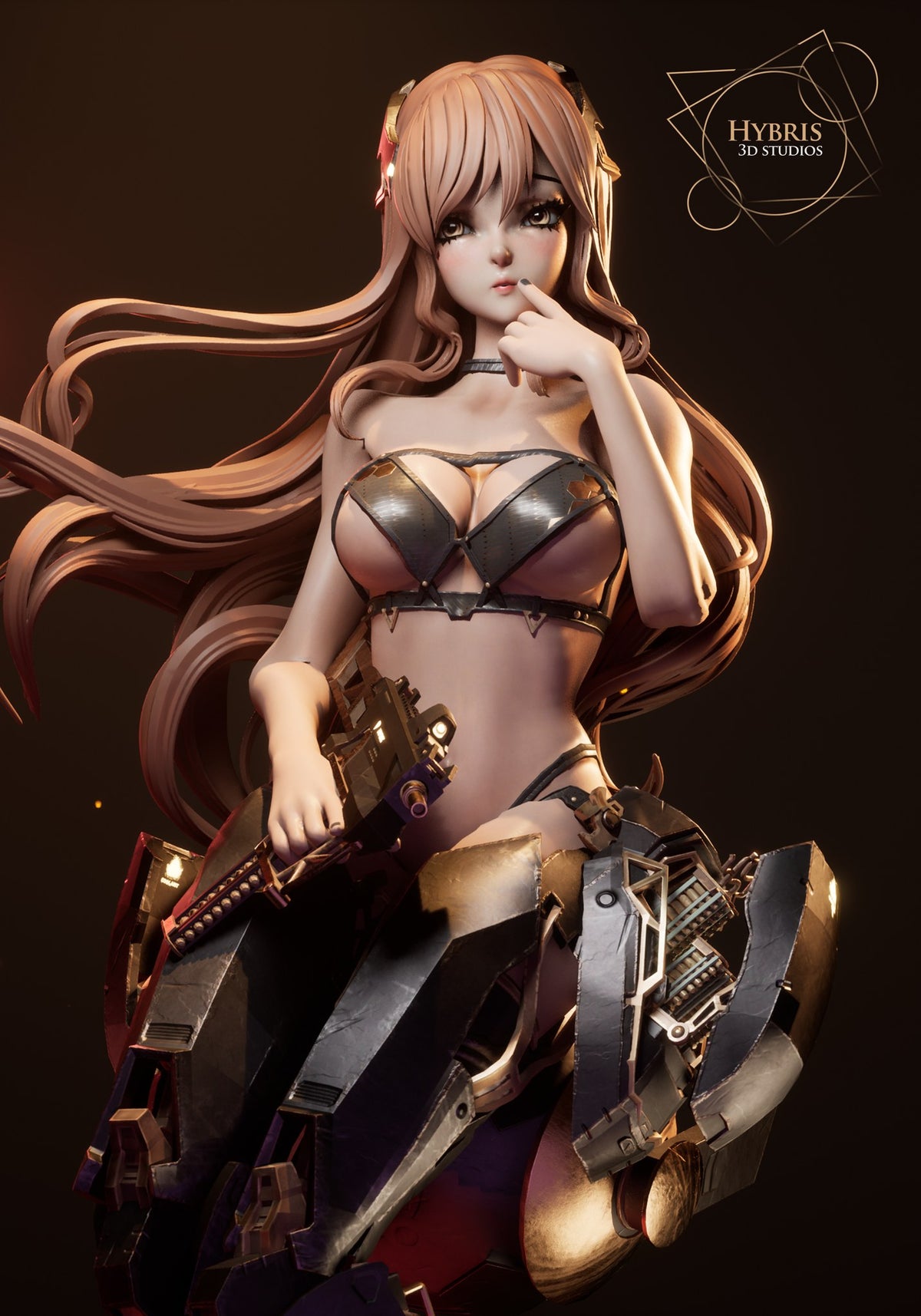 Noir resin figure