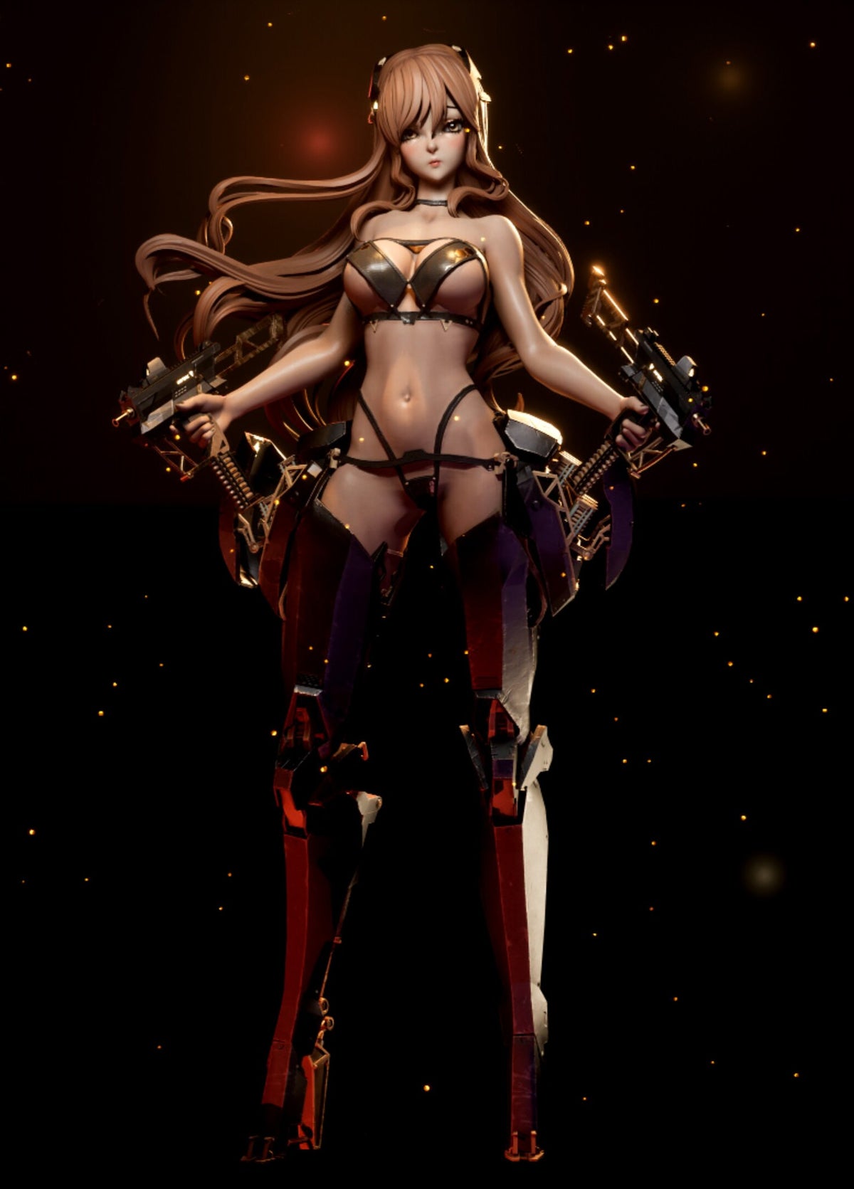 Noir resin figure