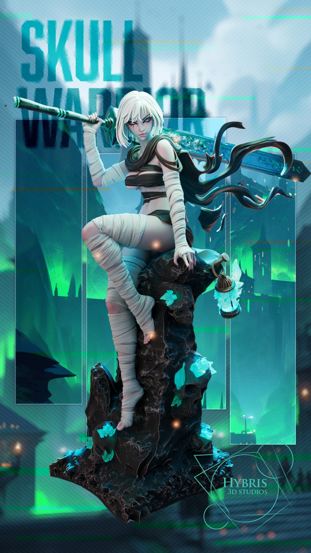 Skull Warrior resin figure