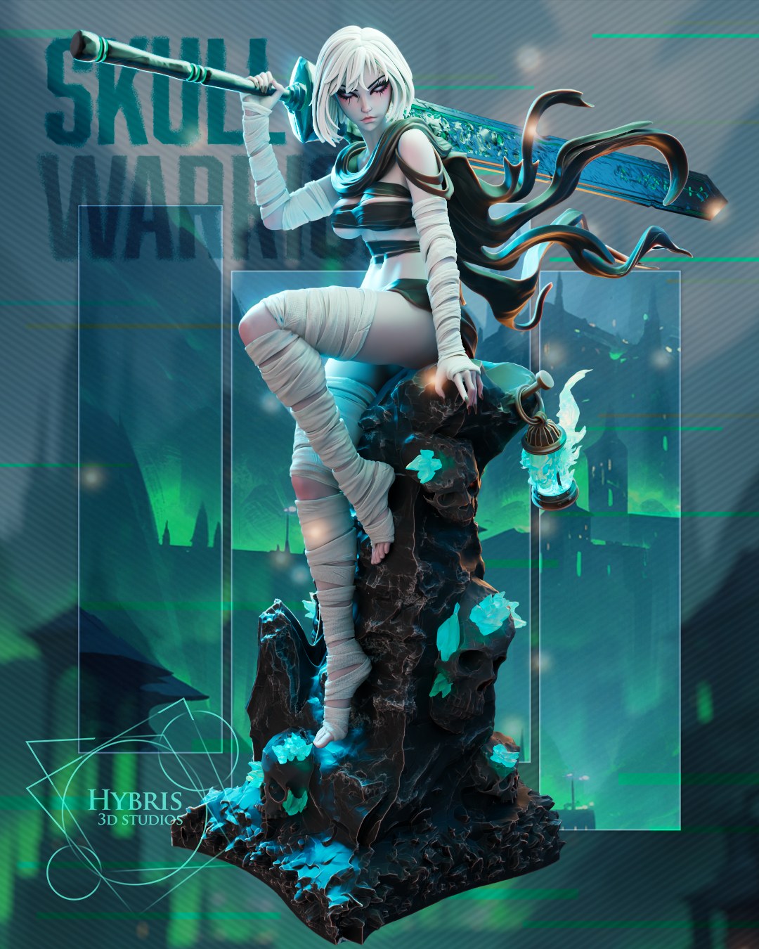 Skull Warrior resin figure