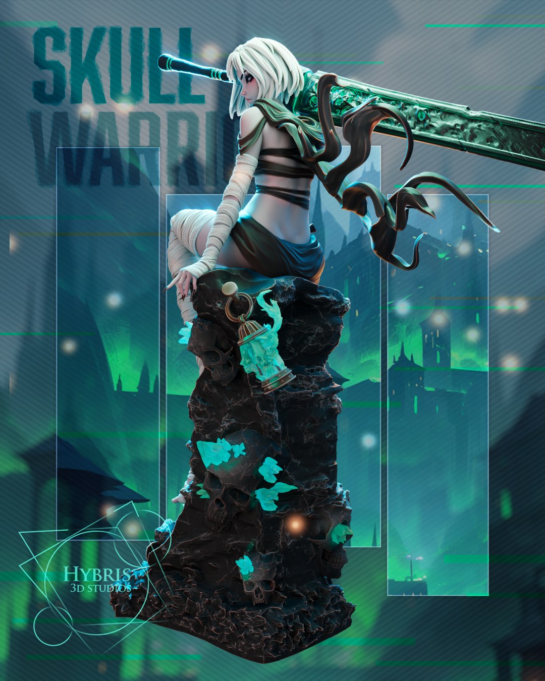 Skull Warrior resin figure