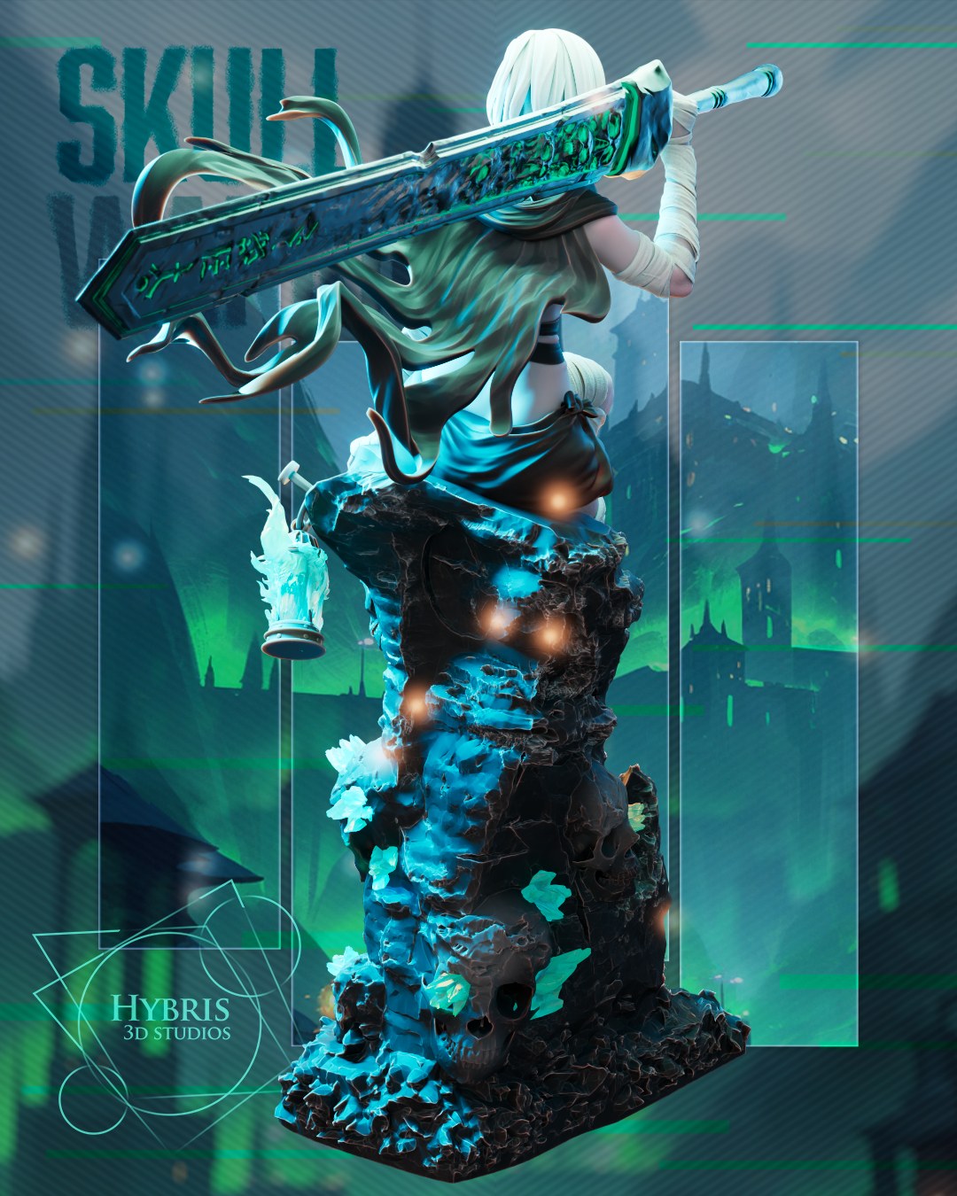 Skull Warrior resin figure