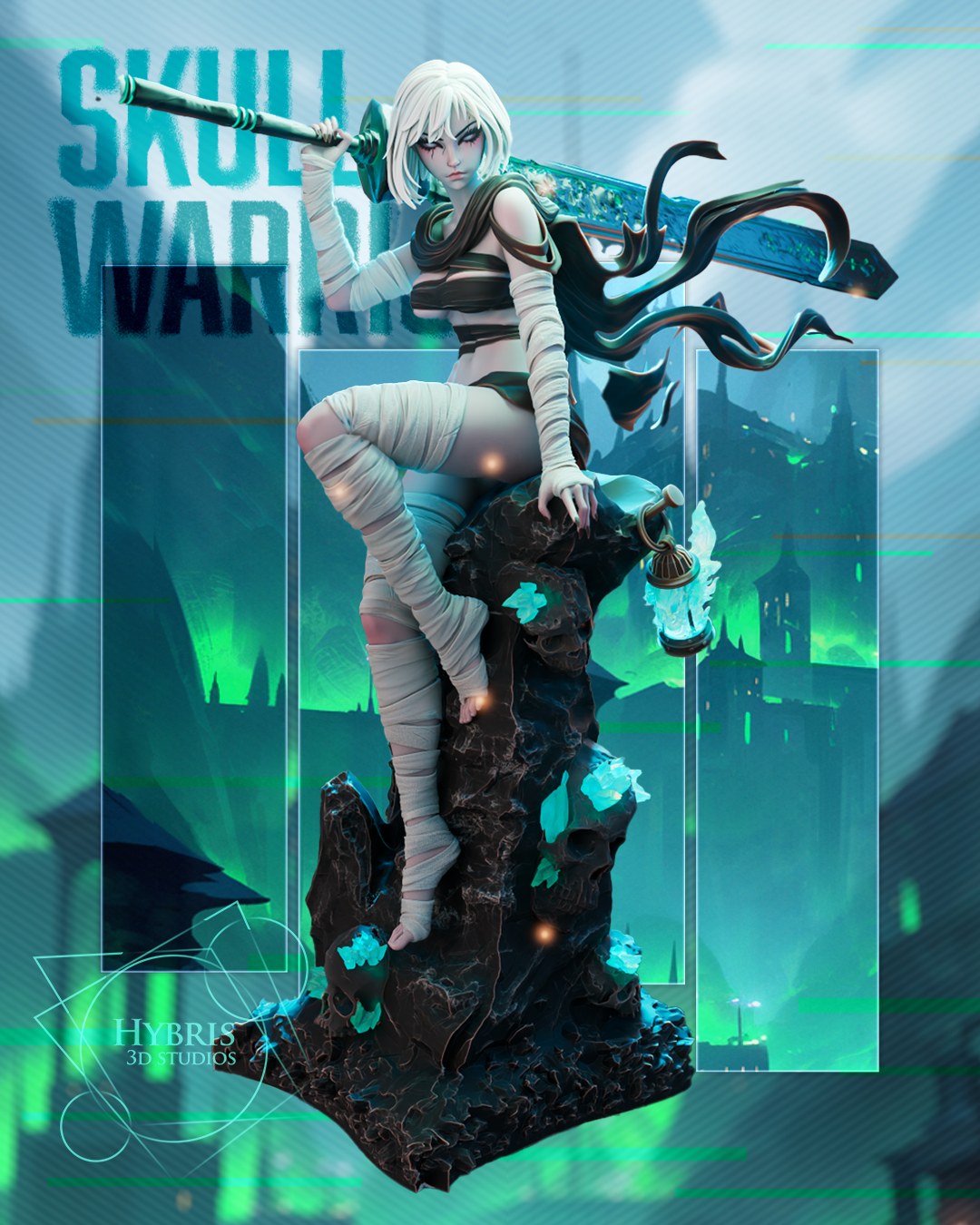 Skull Warrior resin figure