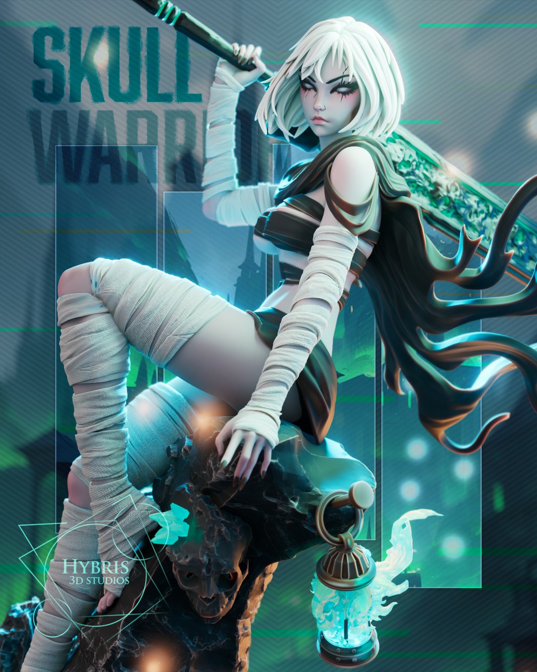Skull Warrior resin figure