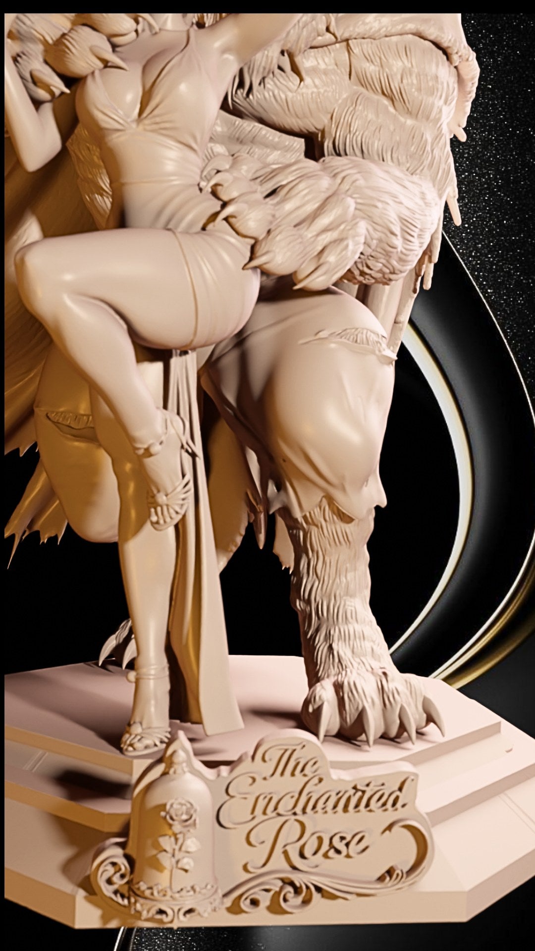 Enchanted Rose resin figure