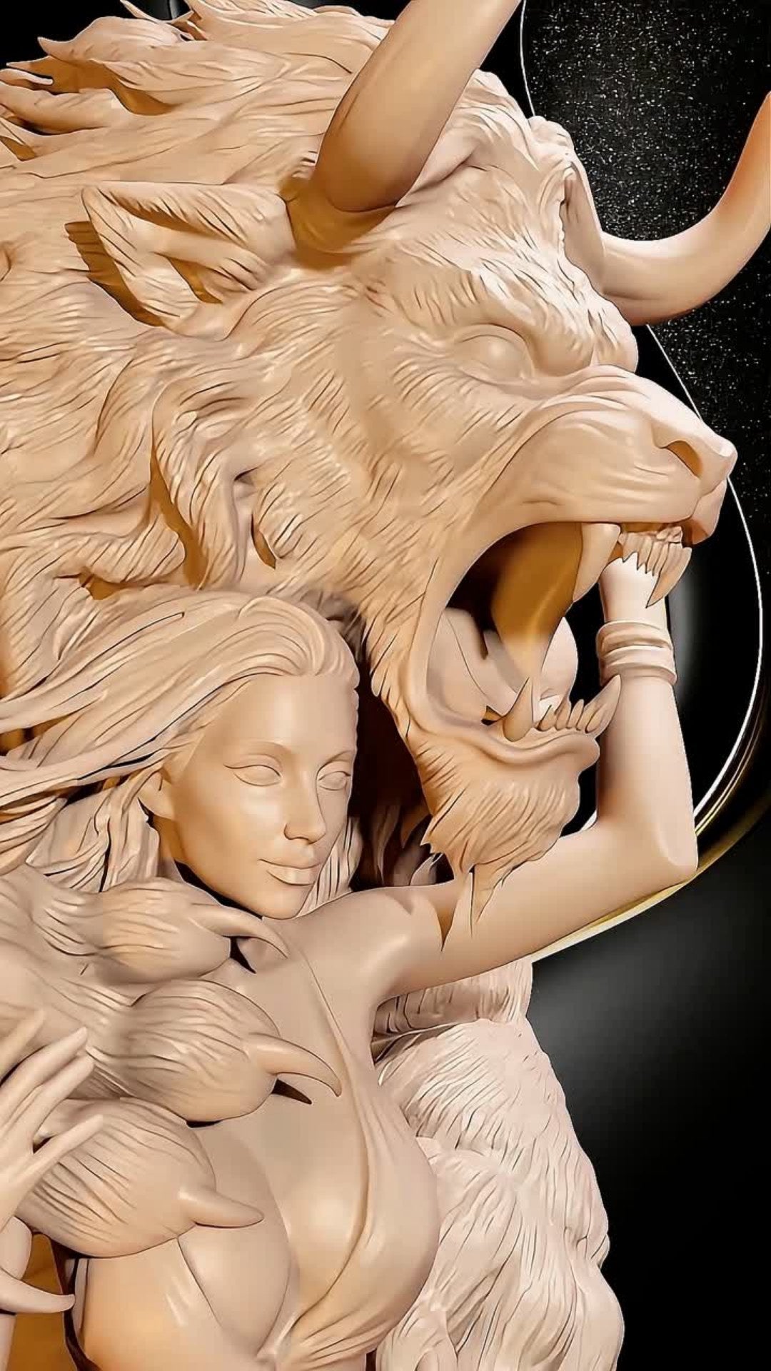Enchanted Rose resin figure