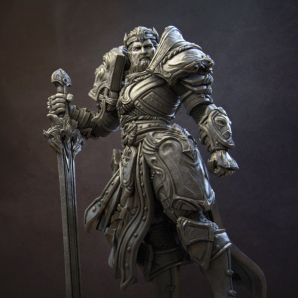 Itrek, Paladin of the Dawn | 32mm & 125mm | 3D Printed Figure | Art Piece | Nerikson | Nerdy Creations