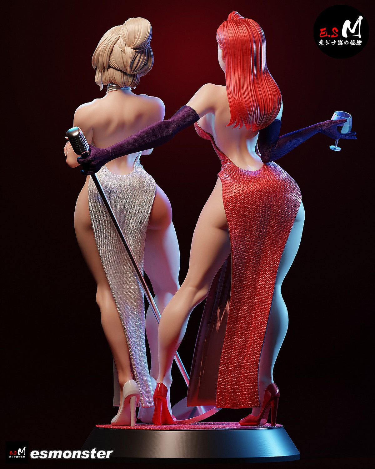 Jessica Rabbit & Holli Would Diorama resin figure