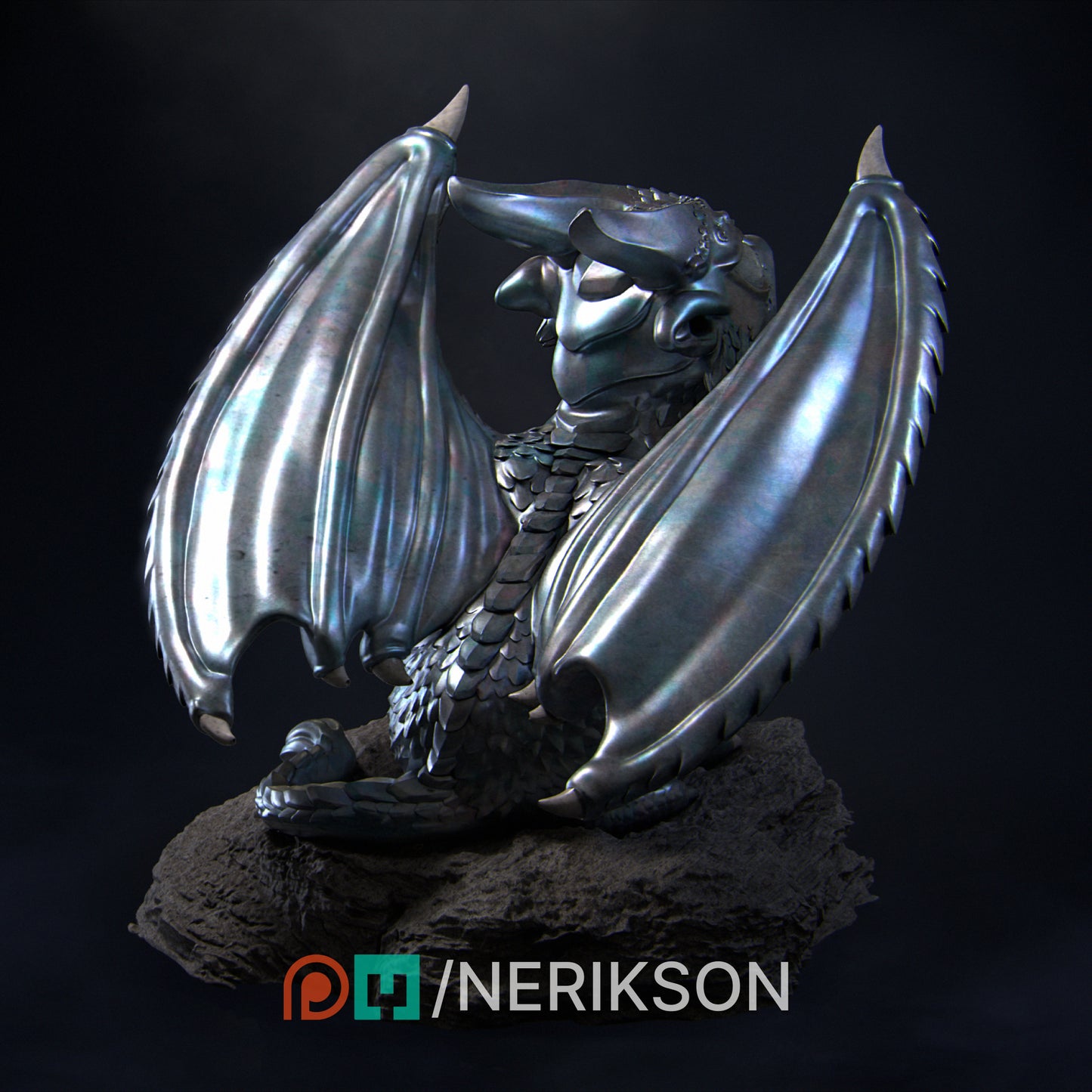 Orion the Druid of the Moon | 32mm & 140mm | 3D Printed Figure | Art Piece | Nerikson | Nerdy Creations