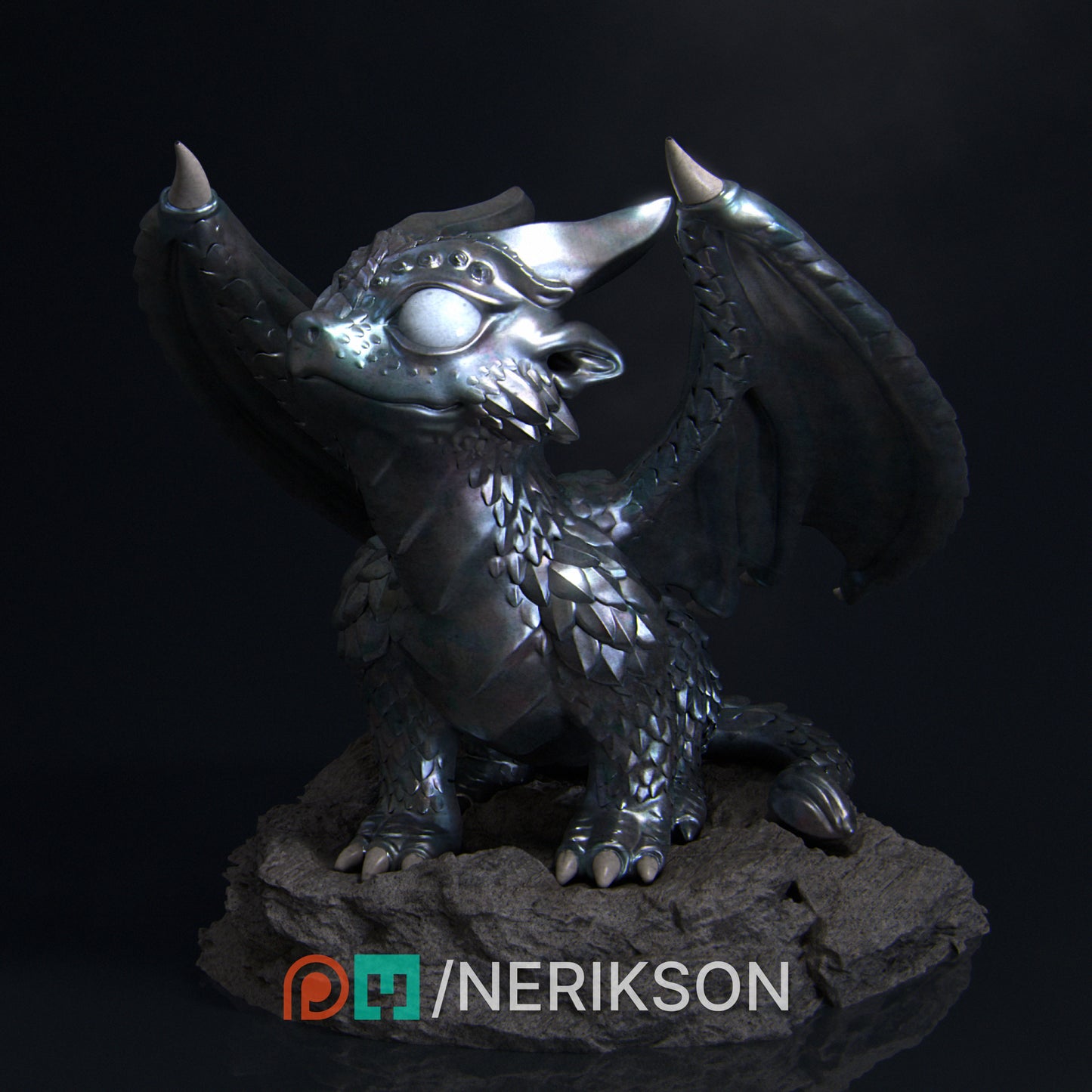 Orion the Druid of the Moon | 32mm & 140mm | 3D Printed Figure | Art Piece | Nerikson | Nerdy Creations