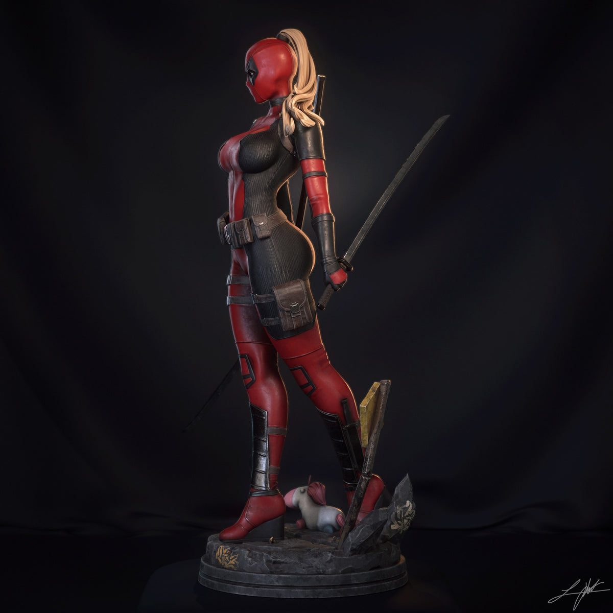 Lady Deadpool resin figure