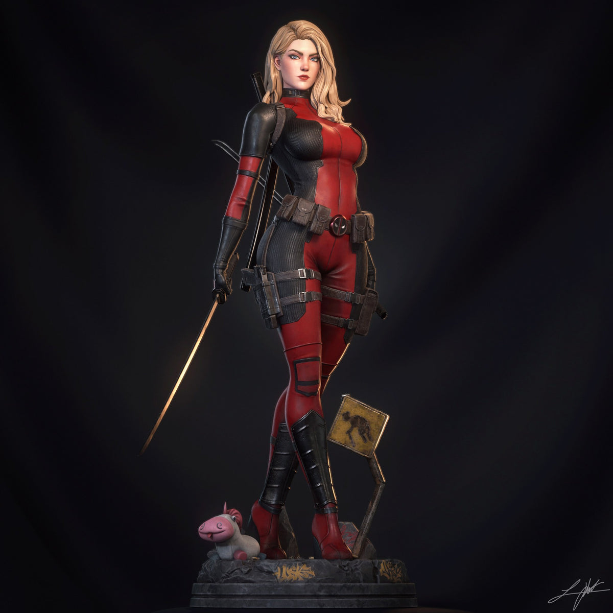 Lady Deadpool resin figure