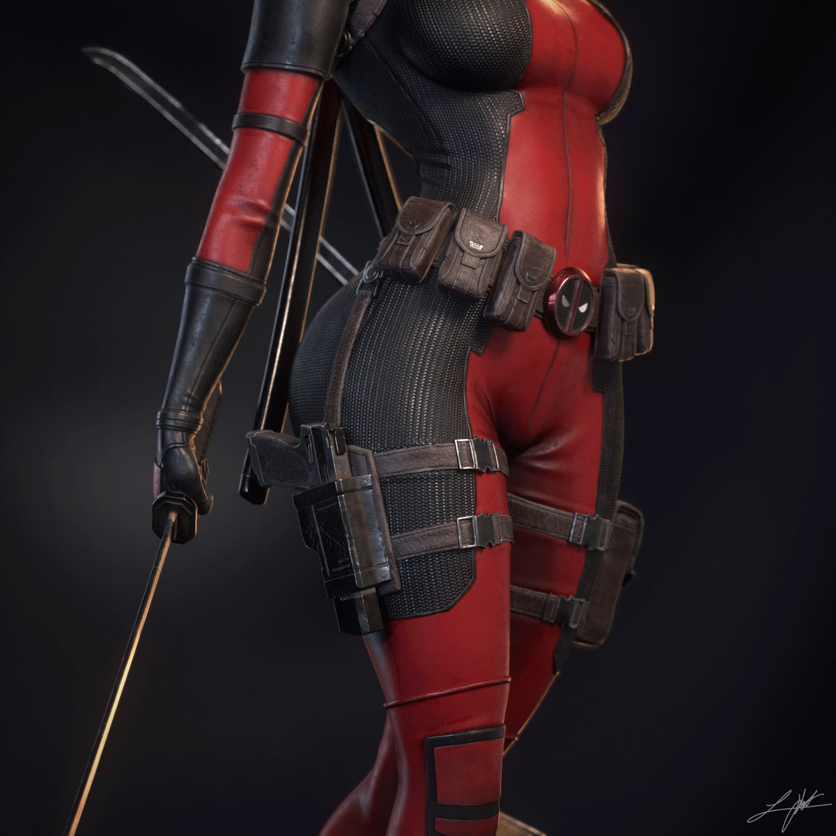 Lady Deadpool resin figure