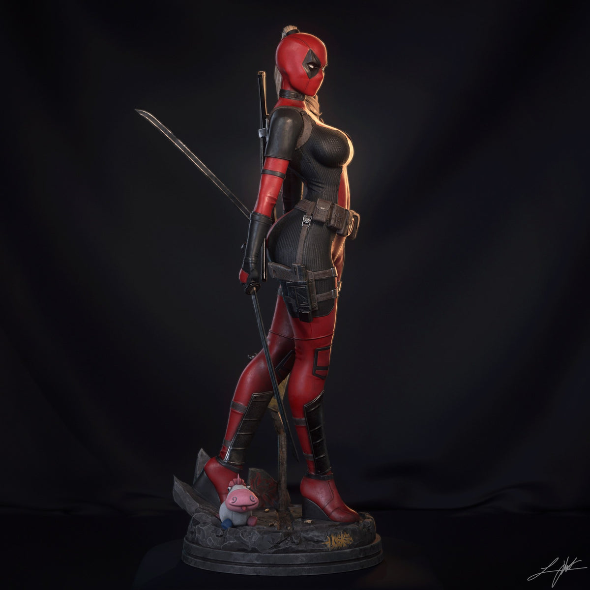 Lady Deadpool resin figure