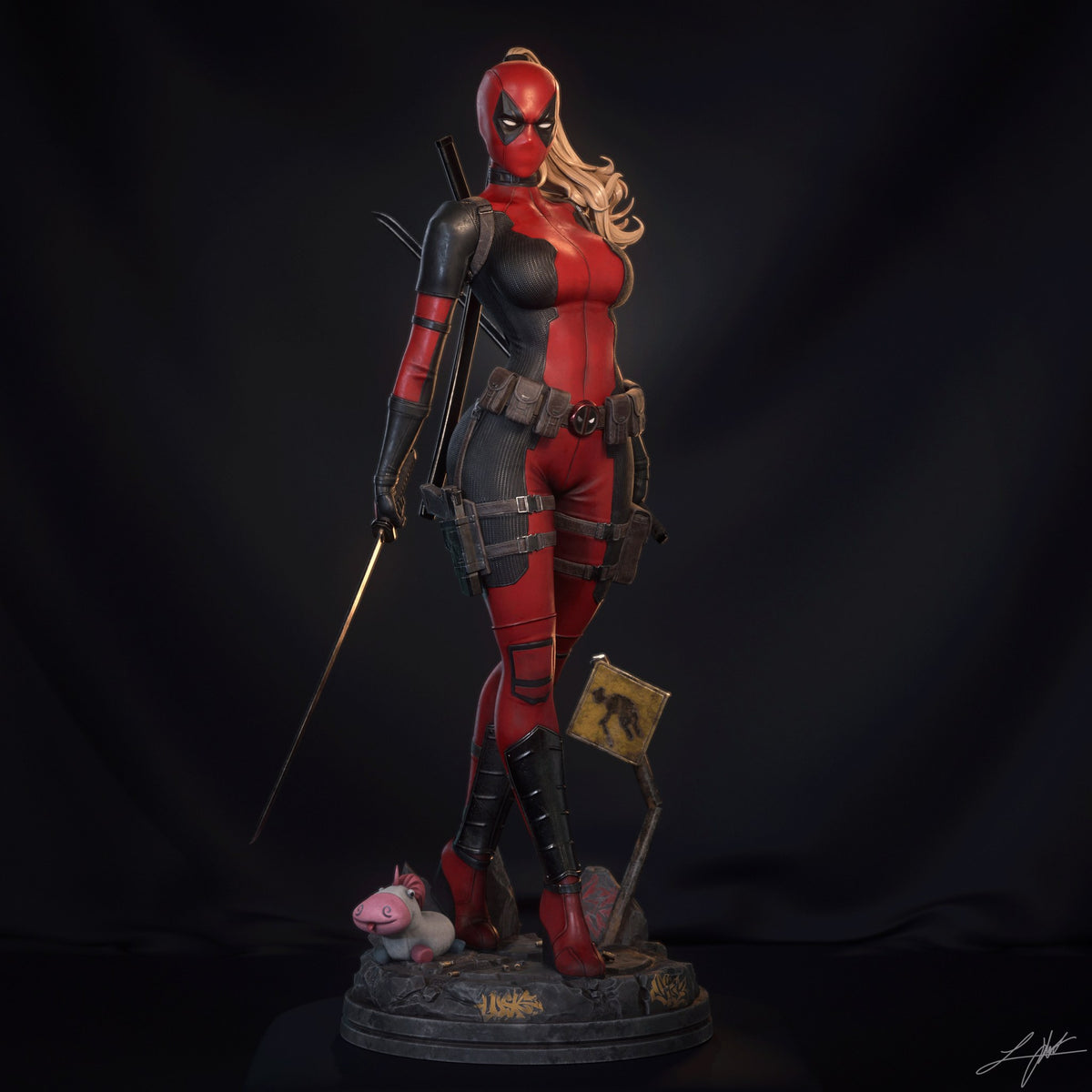 Lady Deadpool resin figure