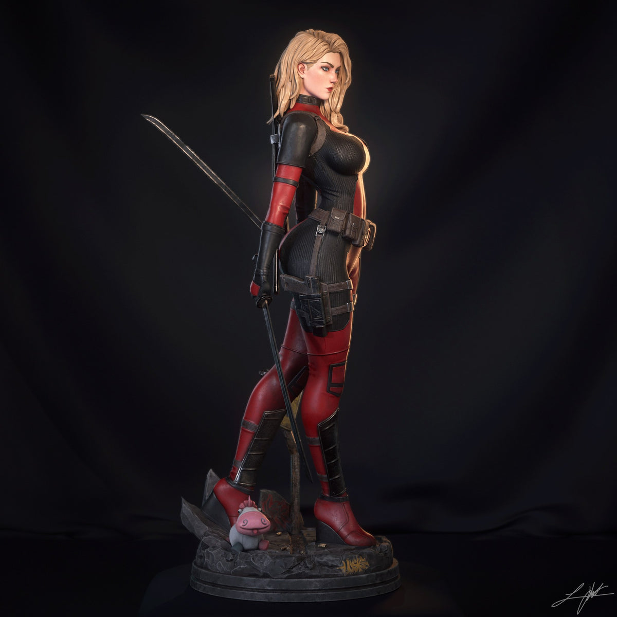 Lady Deadpool resin figure