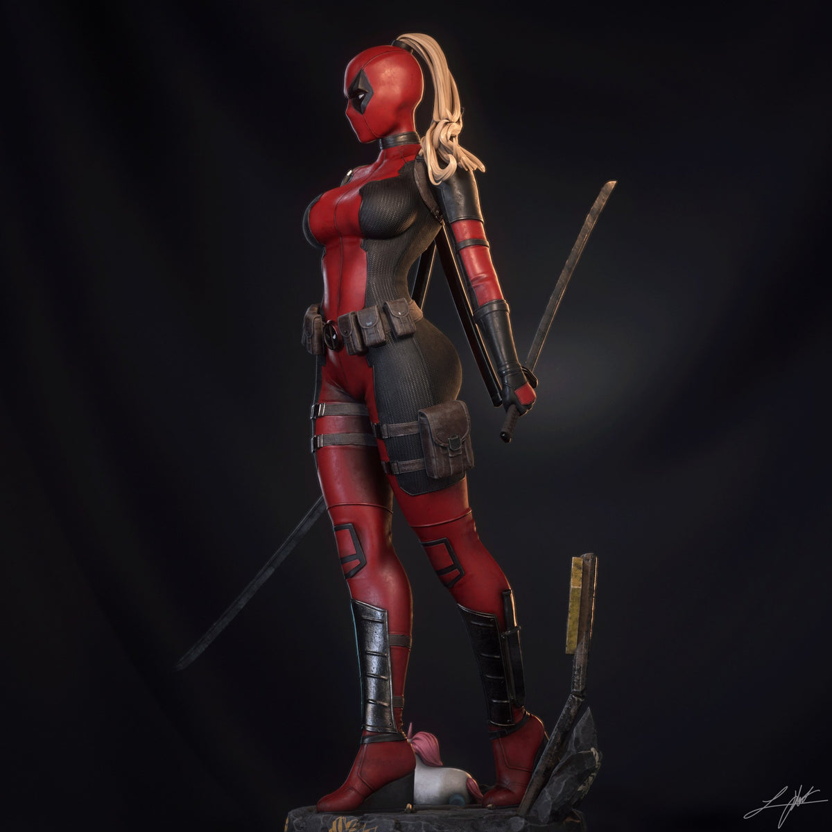 Lady Deadpool resin figure