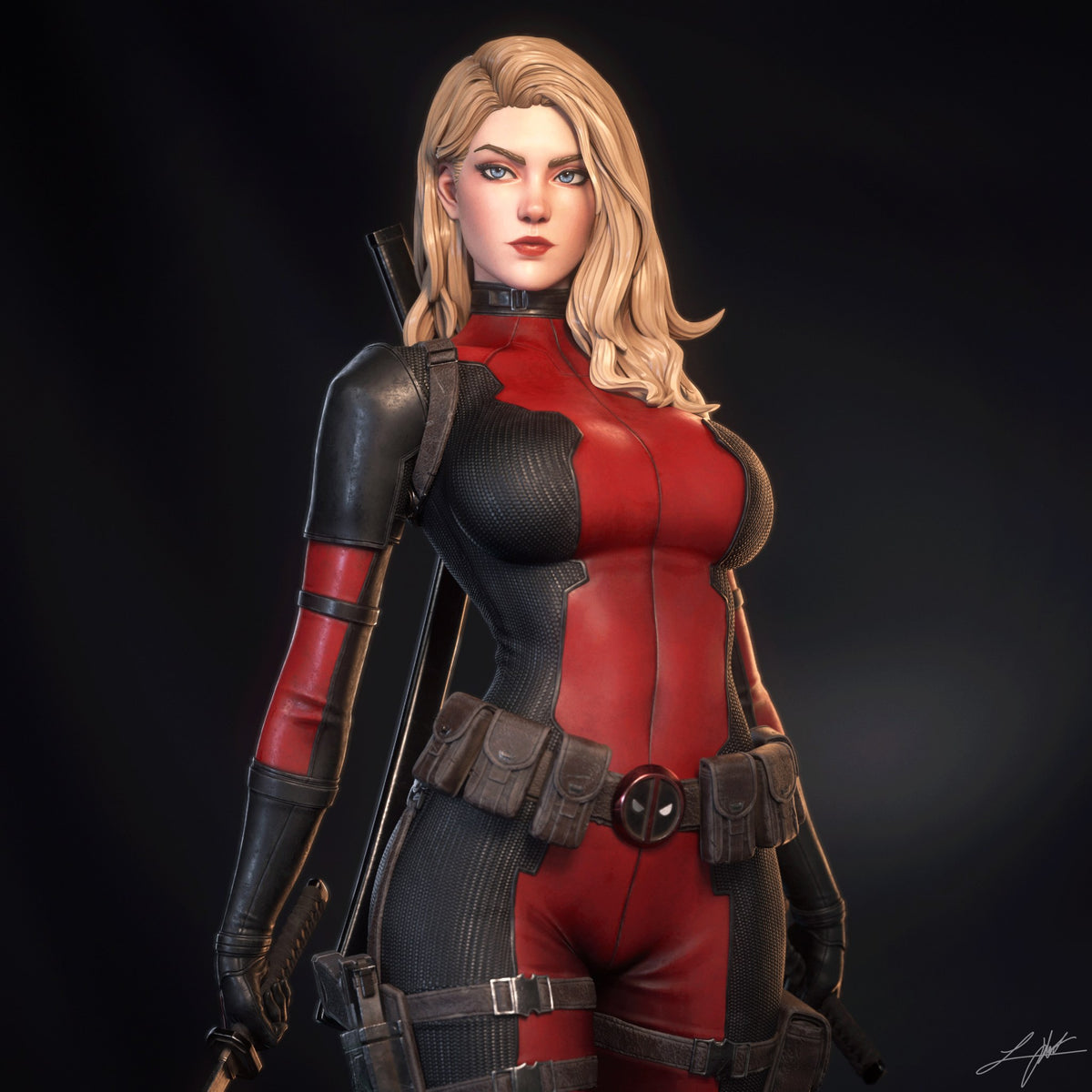 Lady Deadpool resin figure