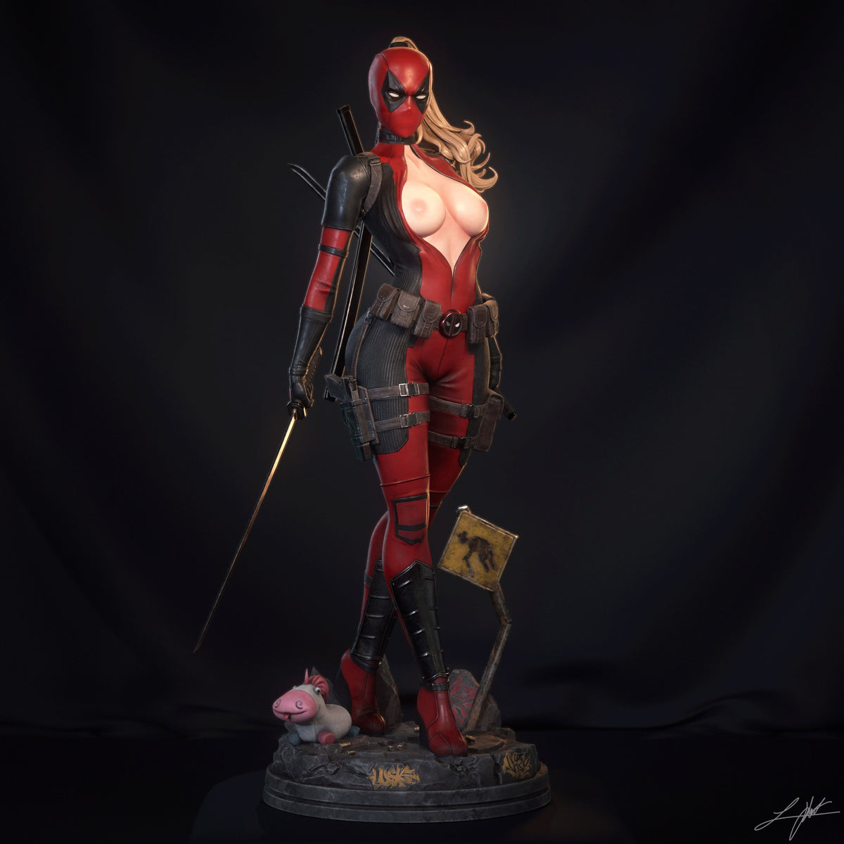 Lady Deadpool resin figure