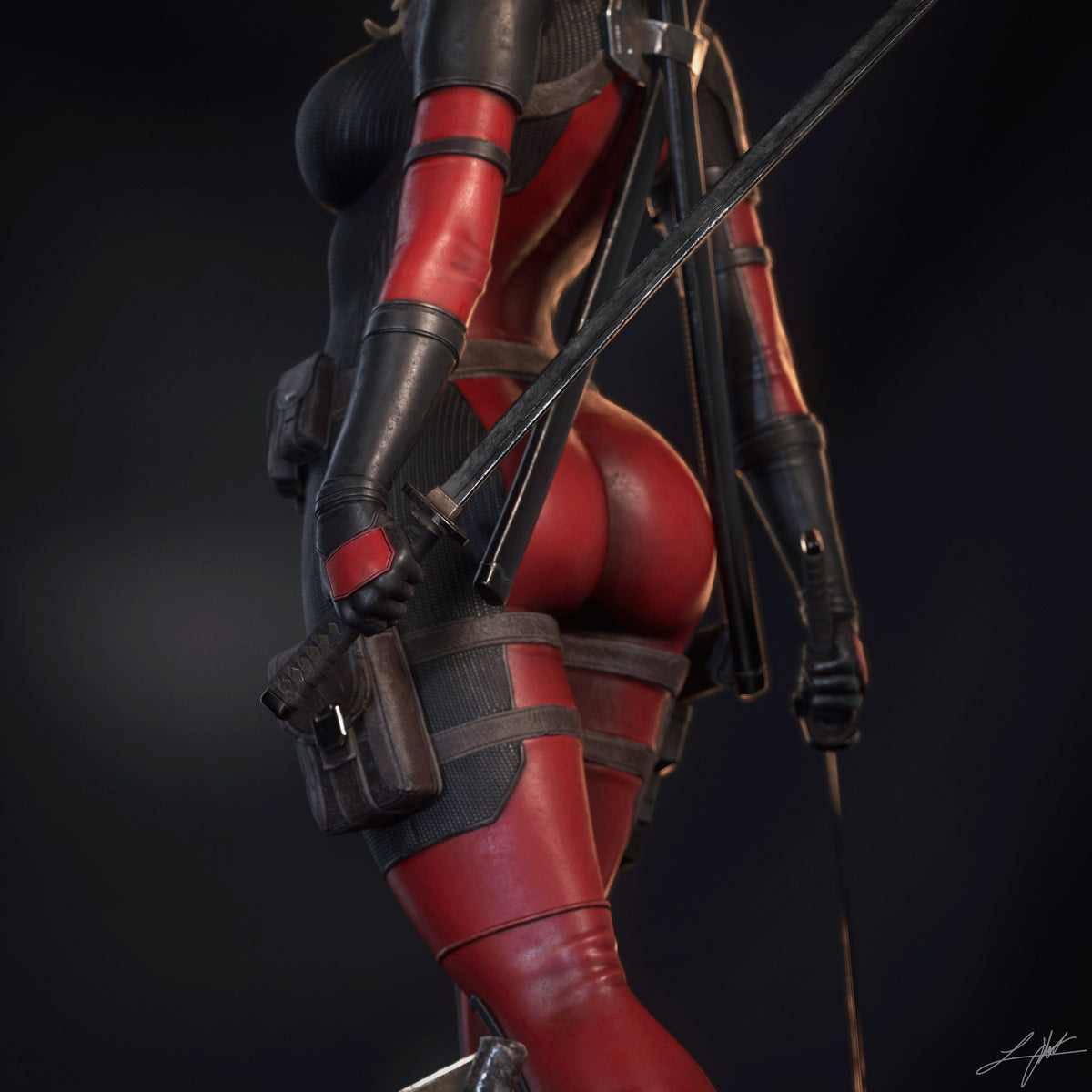 Lady Deadpool resin figure