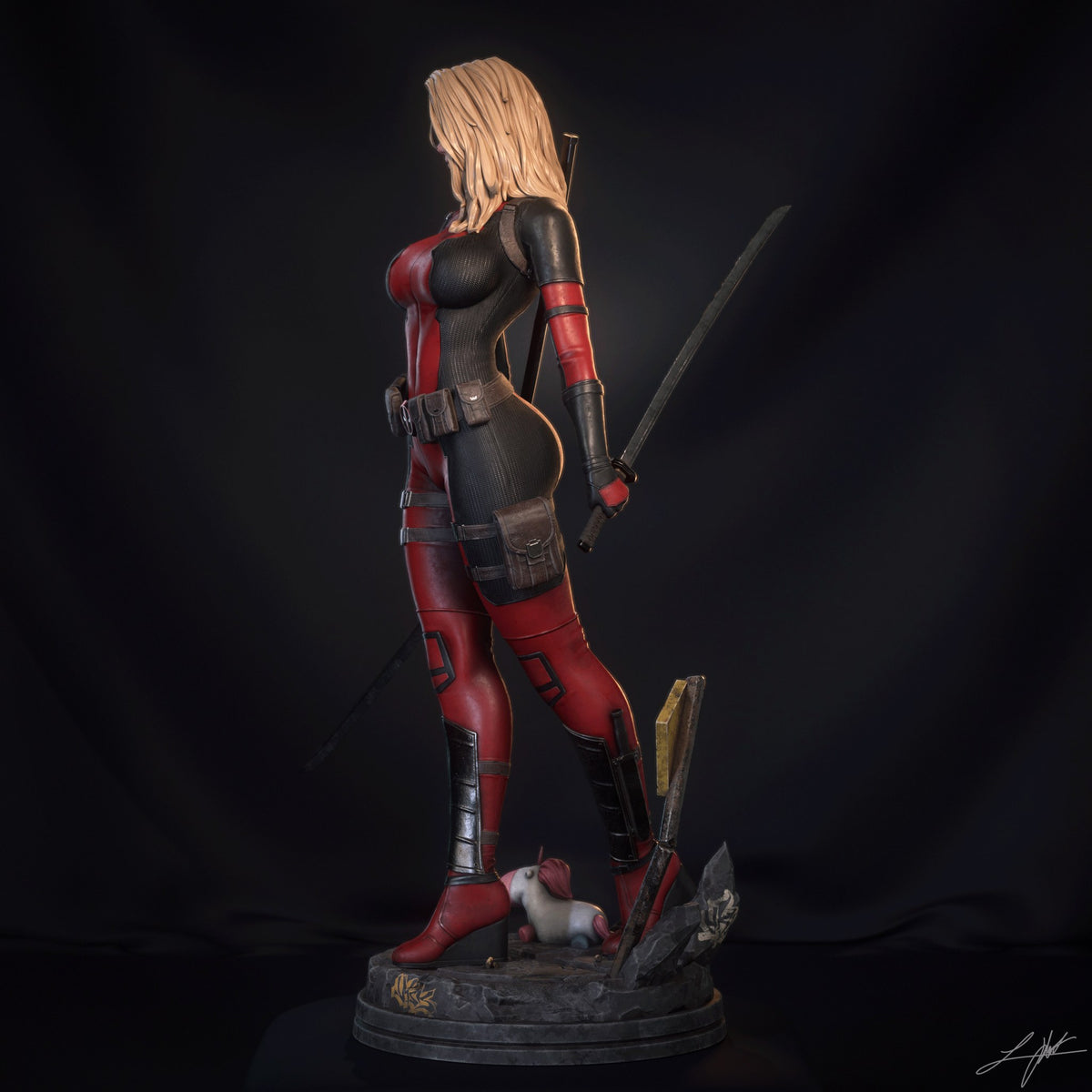 Lady Deadpool resin figure